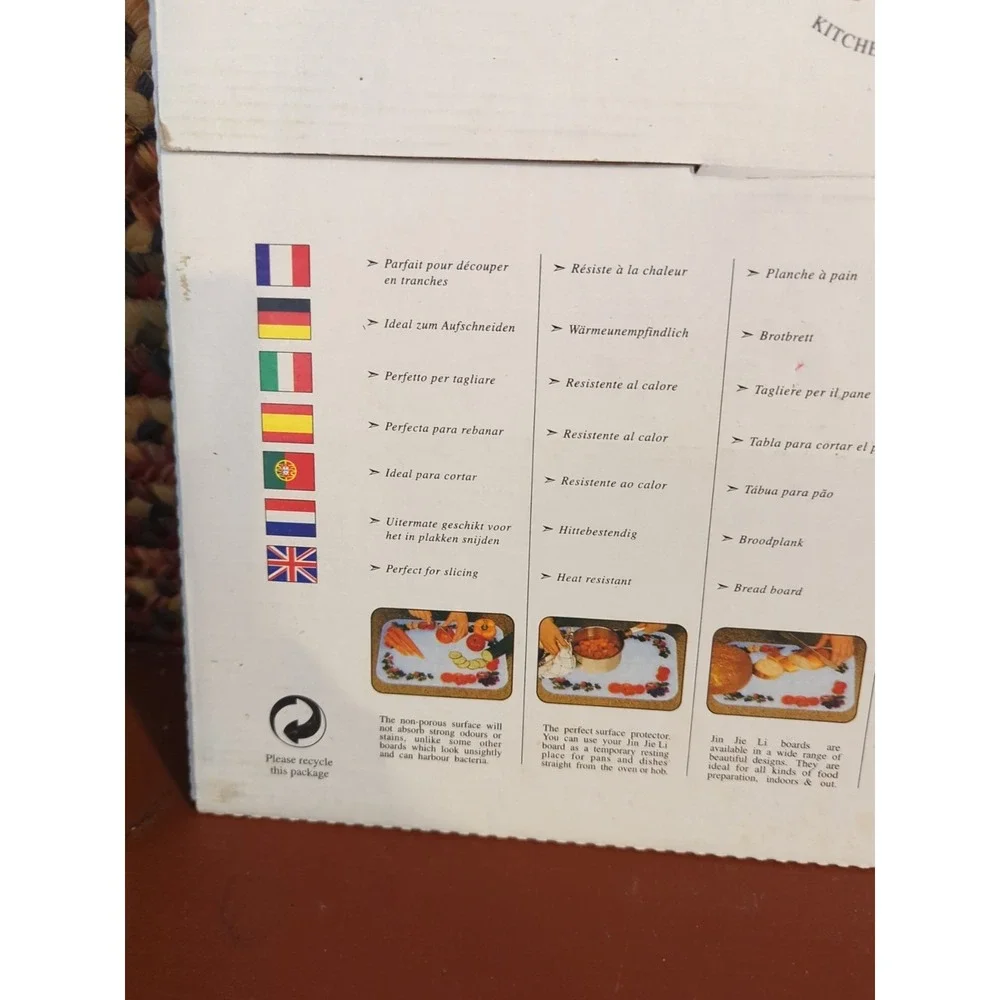 NOS The Universal Kitchen Board Multiple uses ,Safety Glass, Holiday Holly